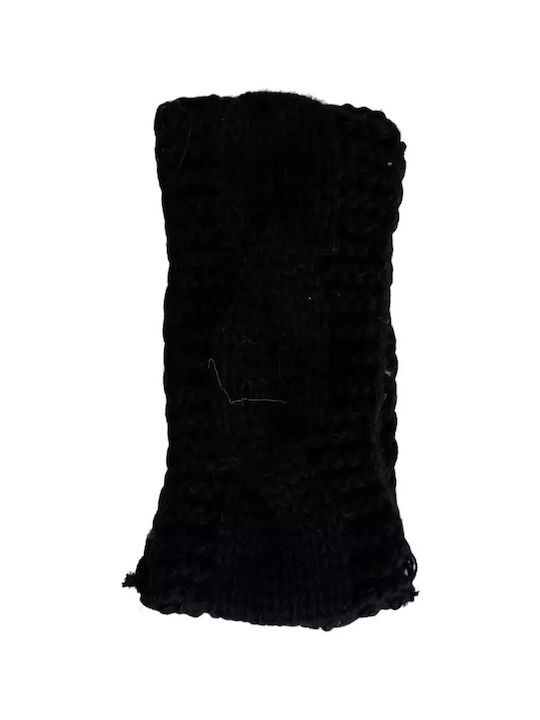 Headband with Knit in Black color