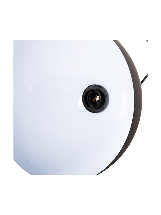 HomeMarkt Pendant Light Black Bell with Socket E27 29x29x121cm