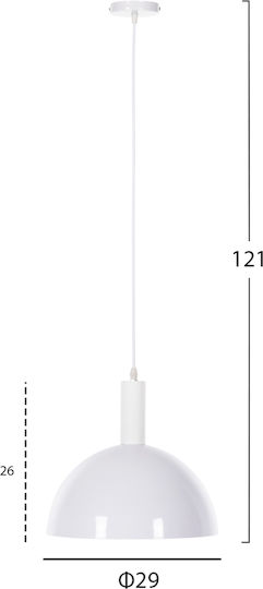 HomeMarkt Κρεμαστό Φωτιστικό Λευκό 29.5x26εκ.