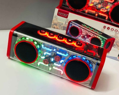 WS-318 Bluetooth Speaker with Radio and Battery Life up to 4 hours Transparent