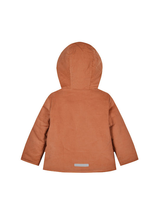 Energiers Kids Casual Jacket with Lining & Hood Coral Gold