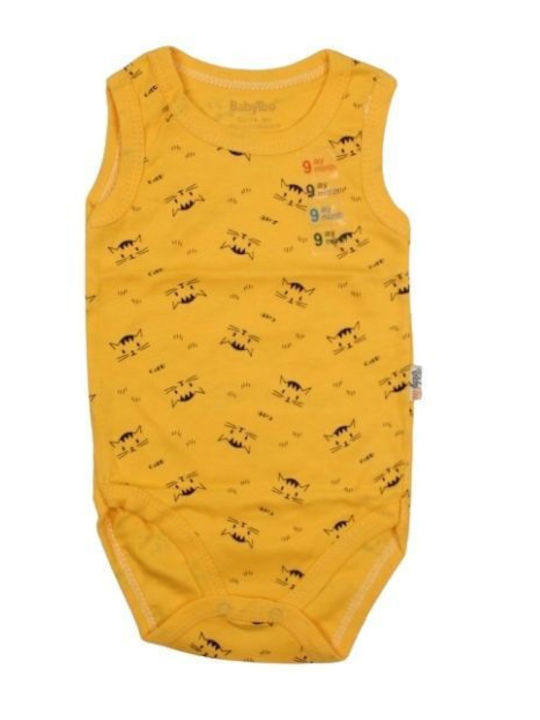 Babytoo Baby Bodysuit Set Sleeveless with Pants Yellow