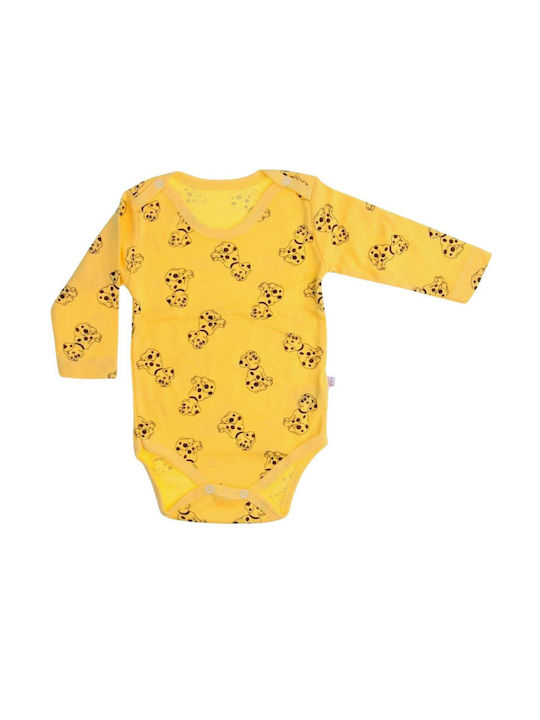 Nayinom Set Body pentru Bebeluși Mânecă lungă cu Pantaloni Yellow