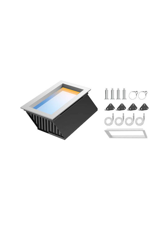 Yeelight Smart Διακοσμητικό Φωτιστικό LED Ρυθμιζόμενο Λευκό Πίνακας 59.8εκ.