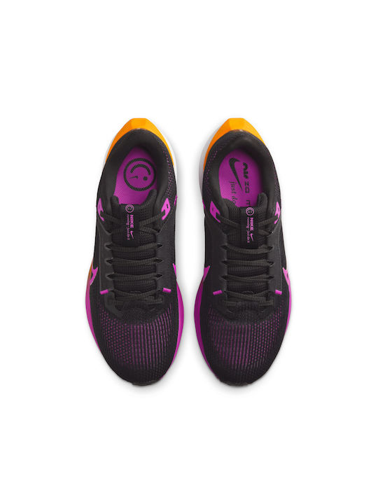 Air Zoom Pegasus 40 Sport Shoes Running Black / Laser Orange / White / Hyper Violet