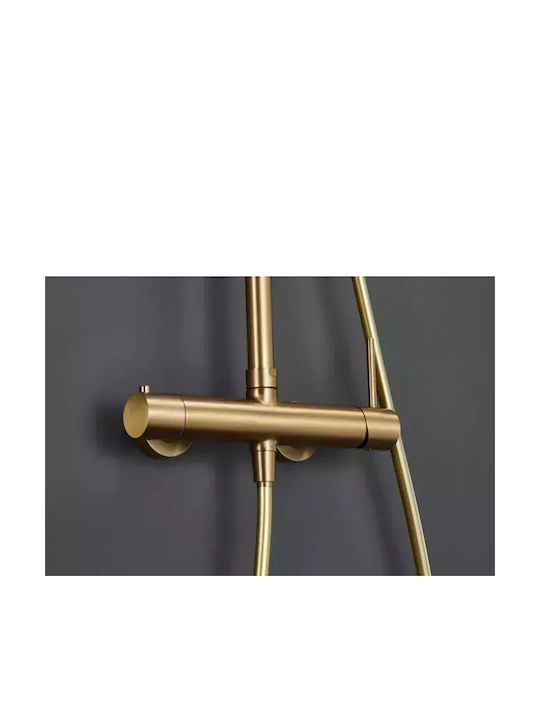 Imex Adjustable Shower Column with Mixer Gold