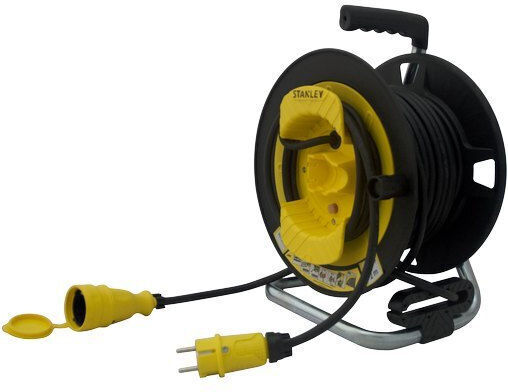 Stanley Waterproof Extension Reel Cord 3 x 1.5mm²/40m Black