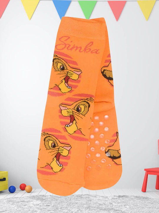 Cimpa Kids' Socks Non-Slip Lion King Orange