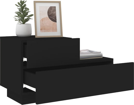 Nachttisch Schwarz 70x36x40.5cm