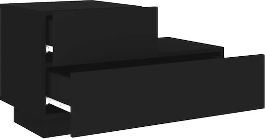 Nachttisch Schwarz 70x36x40.5cm