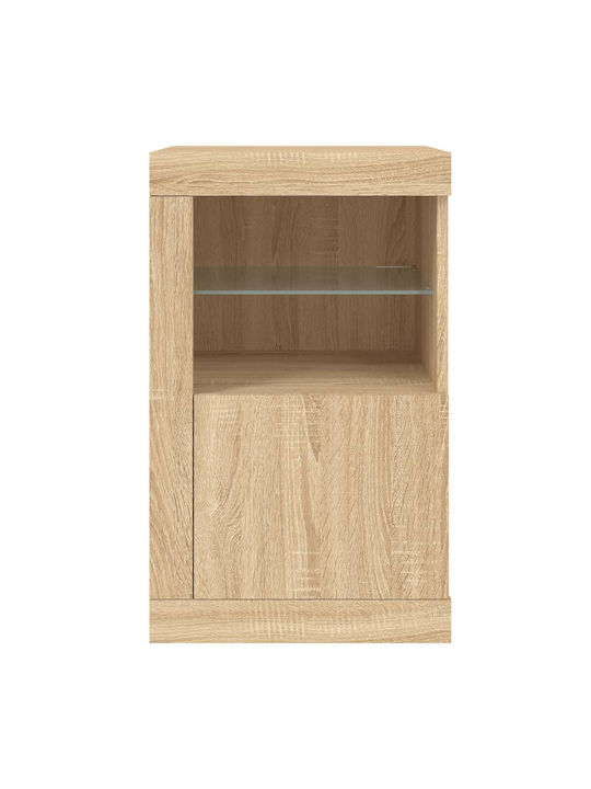 Rectangular Side Table Wooden Beige 2 Pieces W37xD41xH67 cm