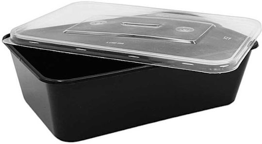 Ecocraft Disposable Plastic PP Tableware for Hot / Microwave Safe 750ml Black 100pcs