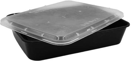 Ecocraft Disposable Plastic PP Tableware for Hot / Microwave Safe 1200ml Black 100pcs