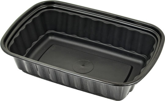 Ecocraft Disposable Plastic PP Tableware for Hot / Microwave Safe 950ml Black 50pcs