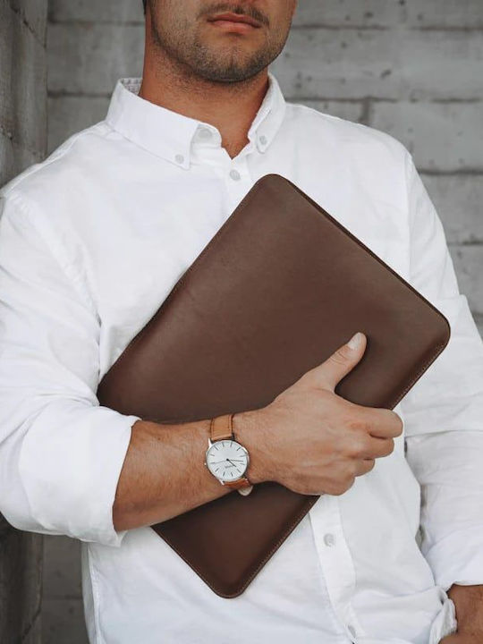 Sandmarc Leather Edition Geantă Husă pentru laptop 16" MacBook Pro în culoarea Maro