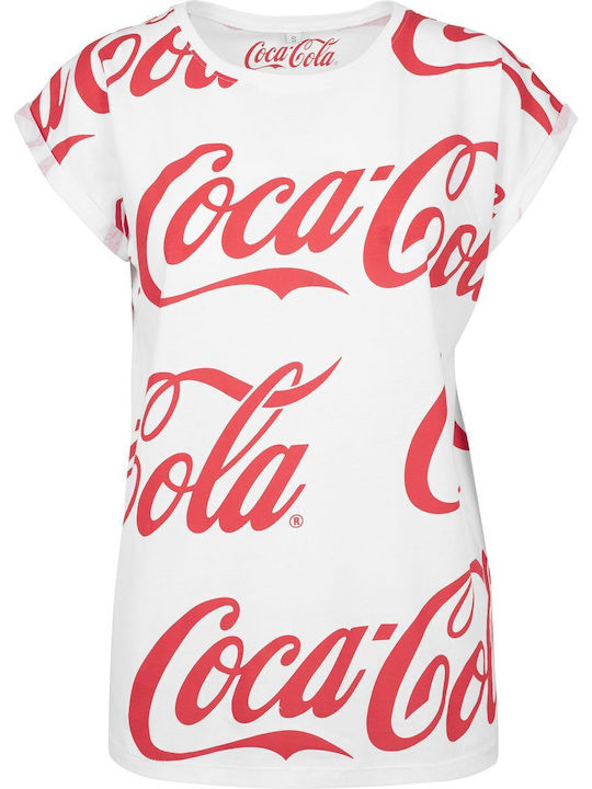 Merchcode Γυναικείο T-shirt Λευκό Βαμβακερό