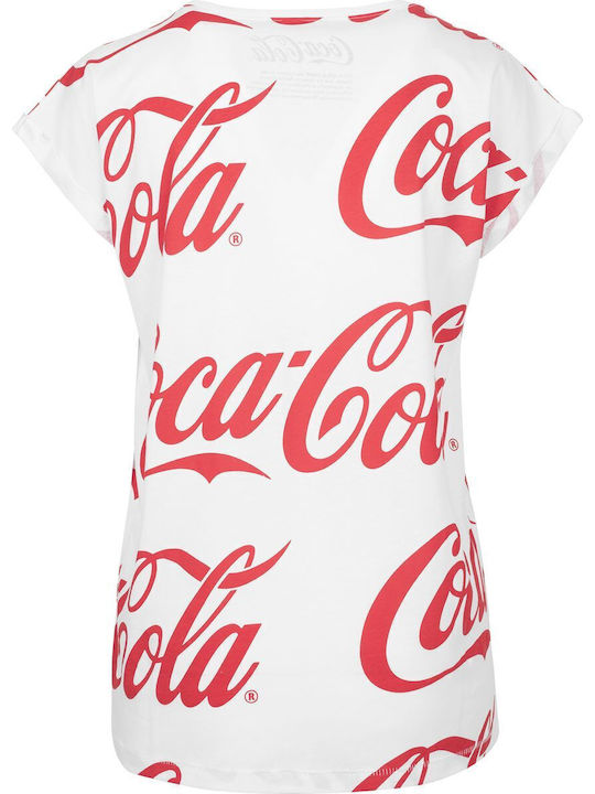 Merchcode Γυναικείο T-shirt Λευκό Βαμβακερό