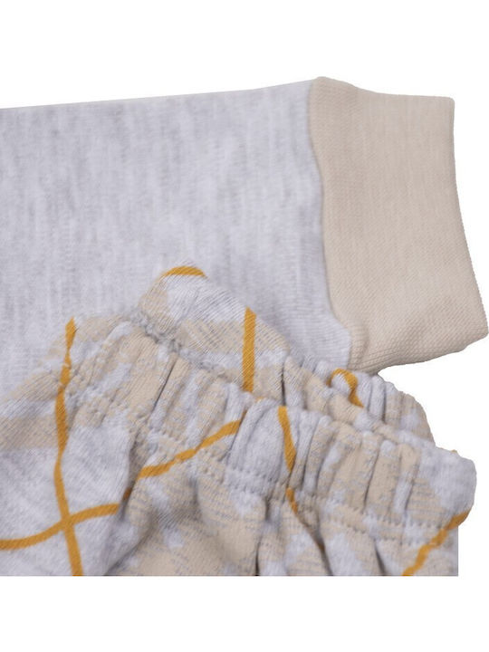 Hoppidik Kinder Schlafanzug Winterlich Beige