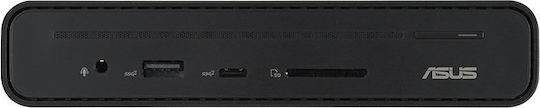 Asus DC300 USB-C Docking Station with HDMI 4K PD Ethernet and Support for 2 Monitors Black