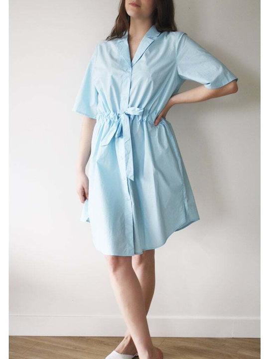 ICHI Mini Dress Light Blue