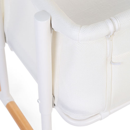 Childhome Люлка Evolux с Матрак и Странично Отваряне Natural White