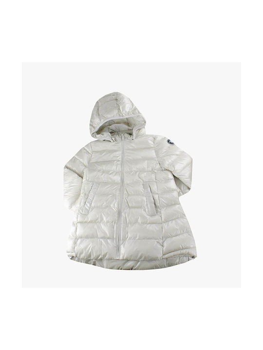 U.S. Polo Assn. Kids Quilted Jacket Long with Hood Beige