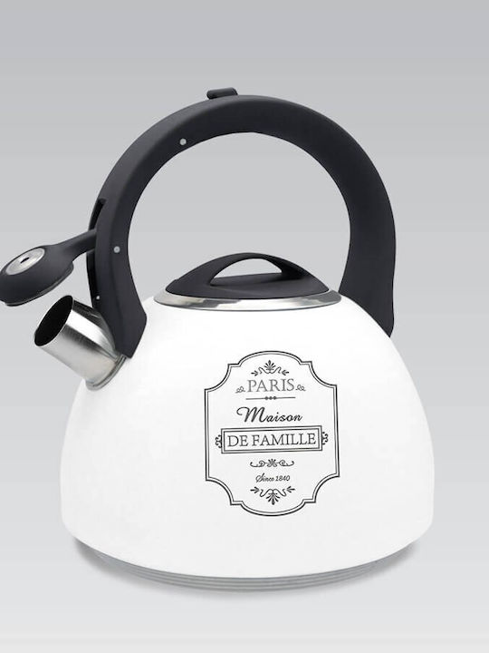 Maestro Τσαγιέρα Ανοξείδωτη Λευκή 2500ml