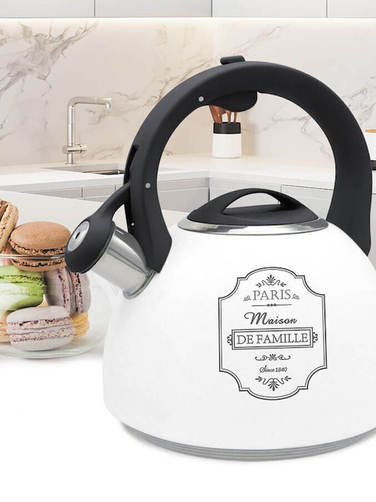 Maestro Τσαγιέρα Ανοξείδωτη Λευκή 2500ml