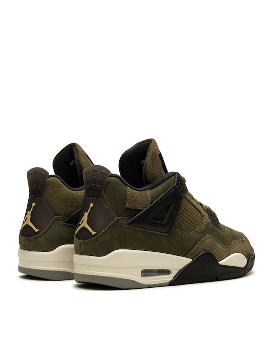 Air  4 Retro Мъжки Маратонки Medium Olive / Pale Vanilla / Khaki / Black / Sail