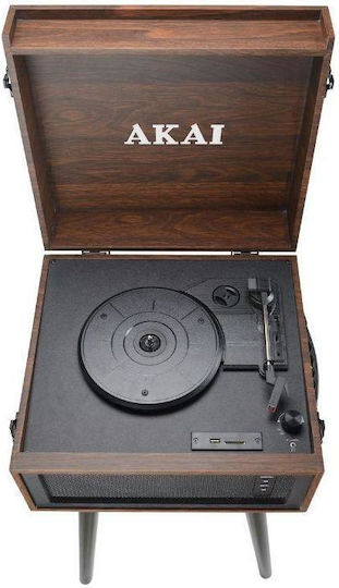 Akai Proffesional ATT-101 BT ATT-101 Βαλιτσάκι Πικάπ με Προενίσχυση και Ενσωματωμένα Ηχεία Καφέ