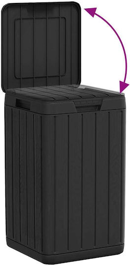 vidaXL Plastic Waste Bin 80lt Gray
