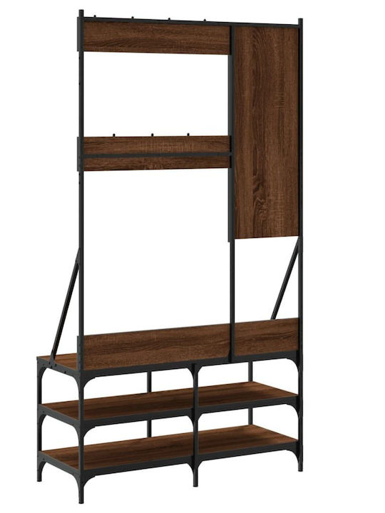 vidaXL Гардеробна стойка Кафяв 100x40x184см
