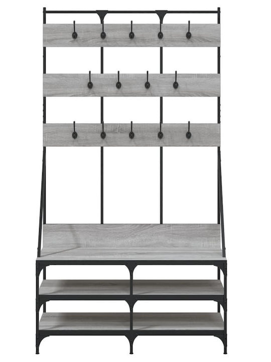 vidaXL Floor Garment Rack made of Metal Gray 100x40x184cm