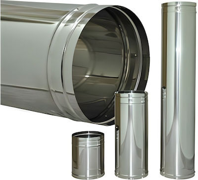 Chimney Pipe Heavy Duty Type F 250 Stainless Steel Aisi 304 Ba 25 cm Airduct Hellas