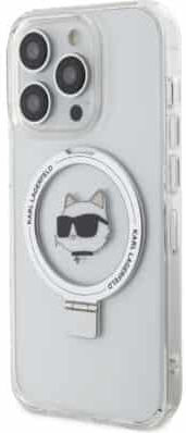 Karl Lagerfeld Choupette Umschlag Rückseite Kunststoff Transparent (iPhone 15 Pro Max)
