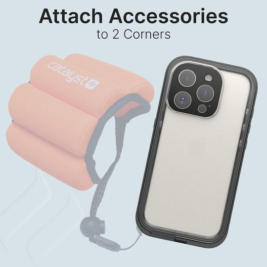 Catalyst Total Protection Back Cover Πλαστικό / Σιλικόνης 2mm Αδιάβροχο Γκρι (iPhone 15 Pro Max)