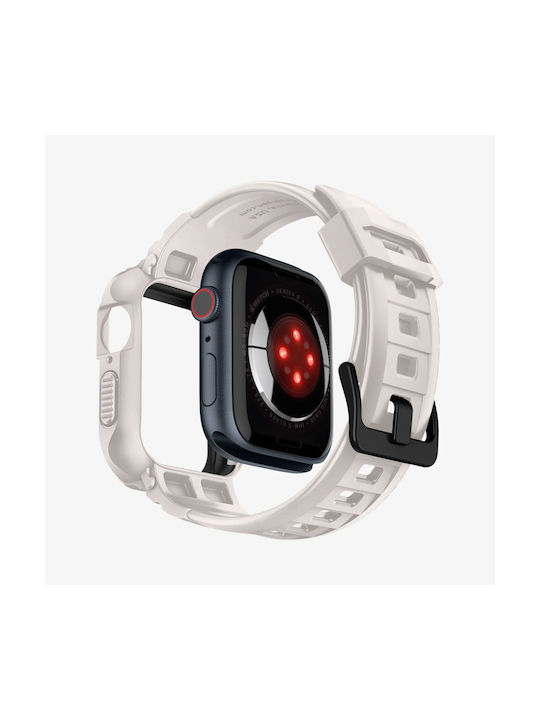 Spigen Rugged Armor ”pro” Silicone Case in Beige color for Apple Watch 4 / 5 / 6 / 7 / 8 / 9 / SE