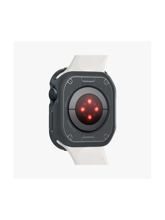 Spigen Rugged Armor Θήκη Σιλικόνης σε Γκρι χρώμα για Apple Watch 4 / 5 / 6 / 7 / 8 / 9 / SE (44 / 45 MM)