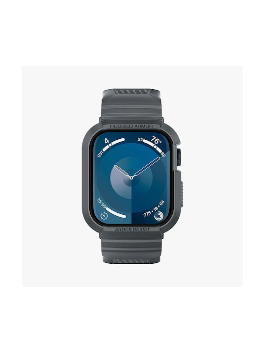 Spigen Rugged Armor ”pro” Silicone Case in Gray color for Apple Watch 4 / 5 / 6 / 7 / 8 / 9 / SE.