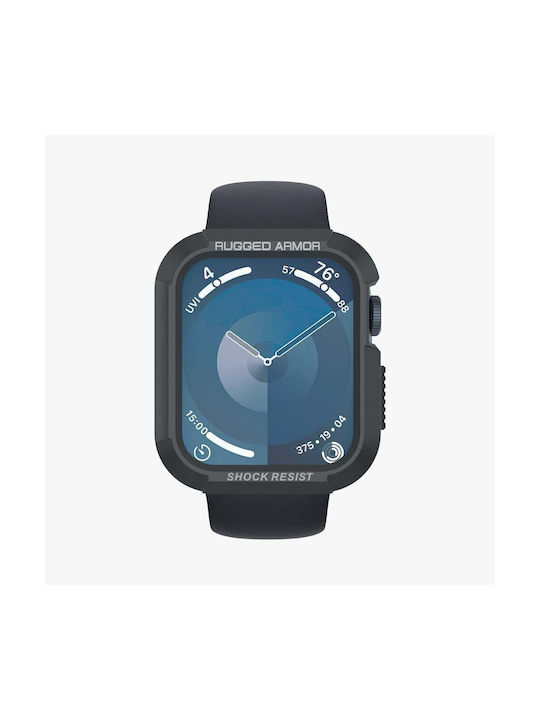 Spigen Rugged Armor Θήκη Σιλικόνης σε Γκρι χρώμα για Apple Watch 4 / 5 / 6 / 7 / 8 / 9 / SE (44 / 45 MM)