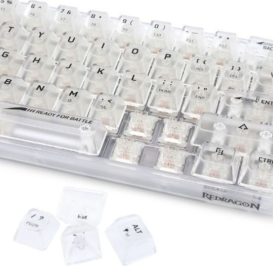 Redragon K617 FIZZ Gaming Mechanical Keyboard 60% with Custom Switches and RGB Lighting (English US) White CT