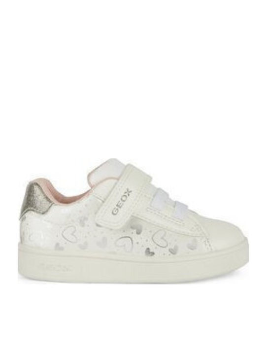 B Eclyper Παιδικά Sneakers Ανατομικά με Σκρατς Λευκά