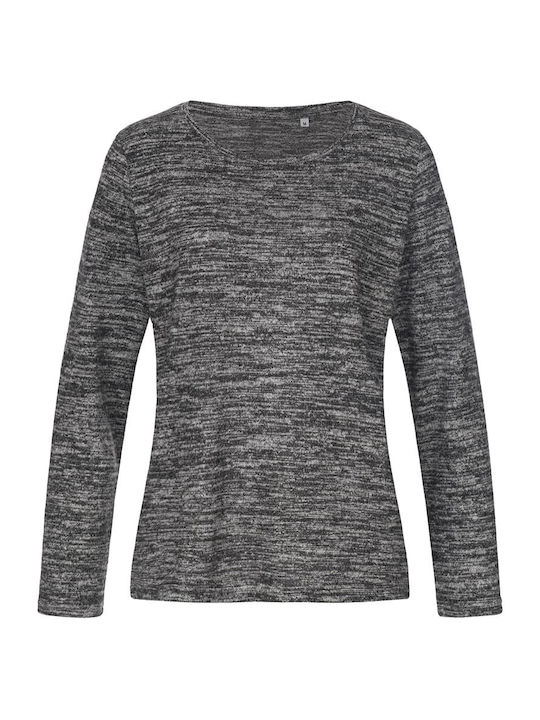 Stedman Women's Long Sleeve Promotional Blouse Grey Melange