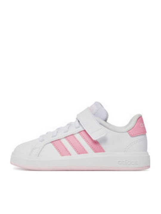 Grand Court 2.0 EL K Kids Sneakers with Hook & Loop Closure White