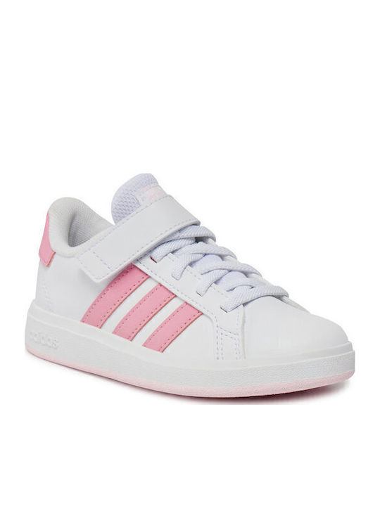 Grand Court 2.0 EL K Kids Sneakers with Hook & Loop Closure White