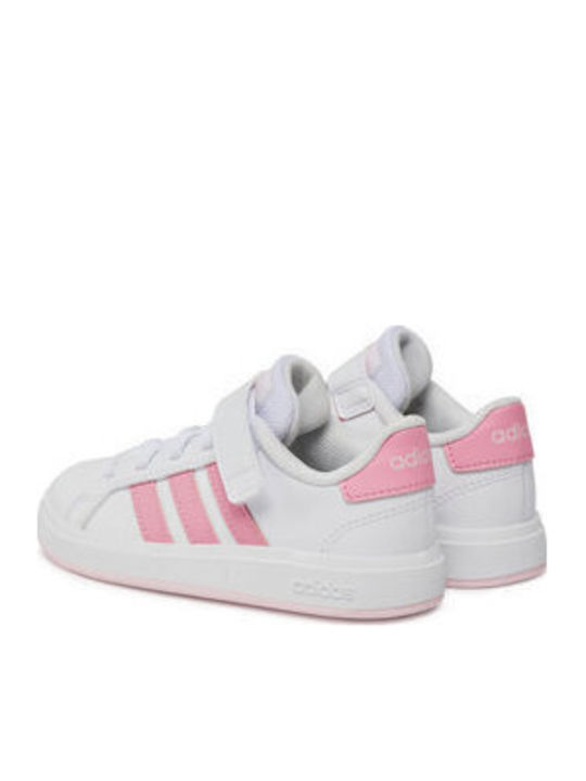 Grand Court 2.0 EL K Kids Sneakers with Hook & Loop Closure White