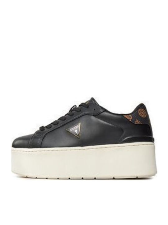Ele12 Γυναικεία Flatforms Sneakers Μαύρο
