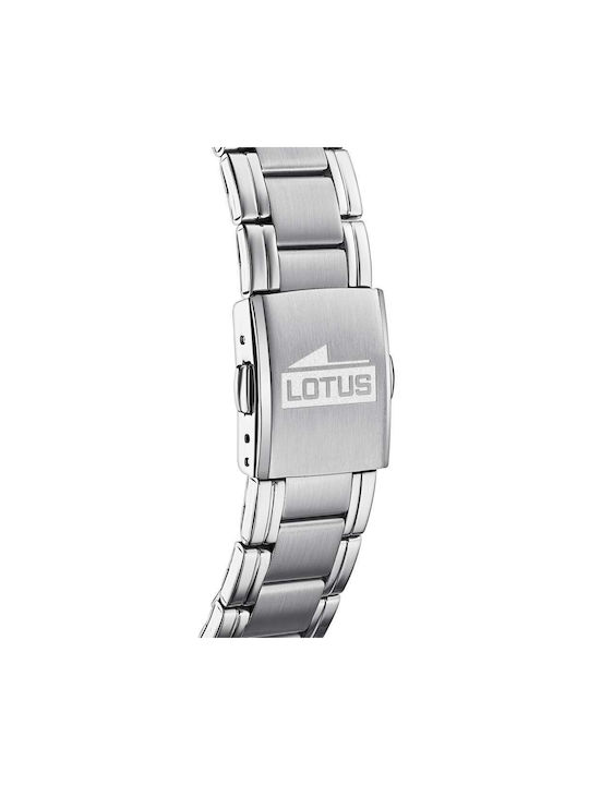 Lotus Watches Watch Battery with Silver Metal Bracelet