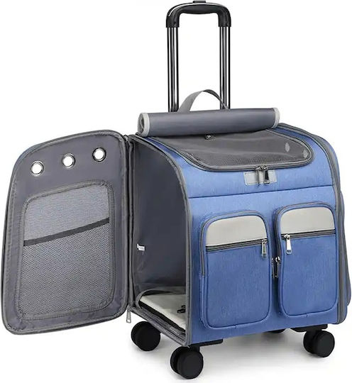 4 Cărucior pentru transport câine / pisici până la 9kg Maro M41xL30xA43cm.