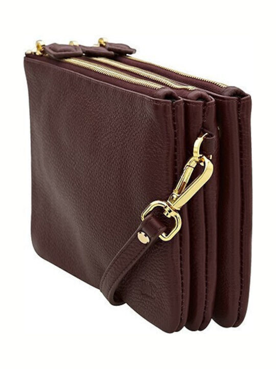 Leather Women's Bag Shoulder Burgundy